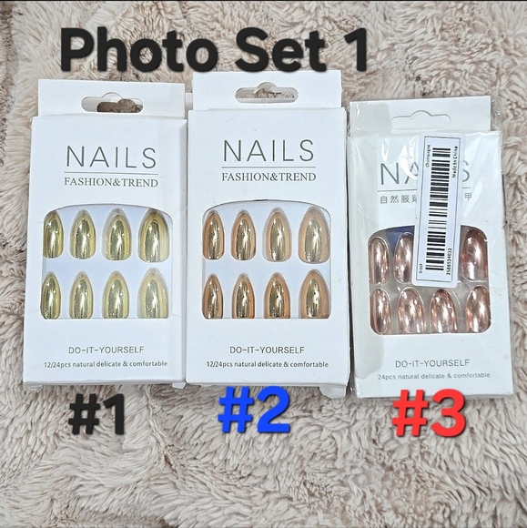 MEDIUM Length Press on Nails-3 for $10 Mix and match-See Description - Picture 2 of 8